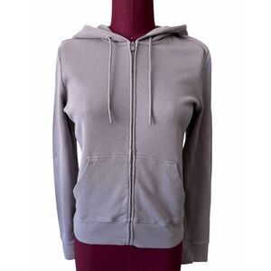 Aritzia Sunday Best Hooded Sweatshirt Hoodie Full Zip Purple Small